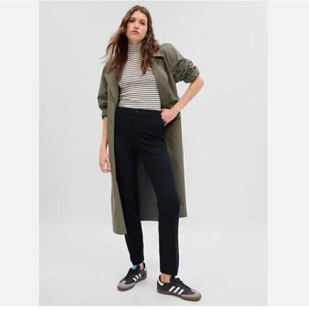 GAP Mid Rise Bi-Stretch Baby Boot Black Comfy Dress Pants Size 8 RT$80 #779250
